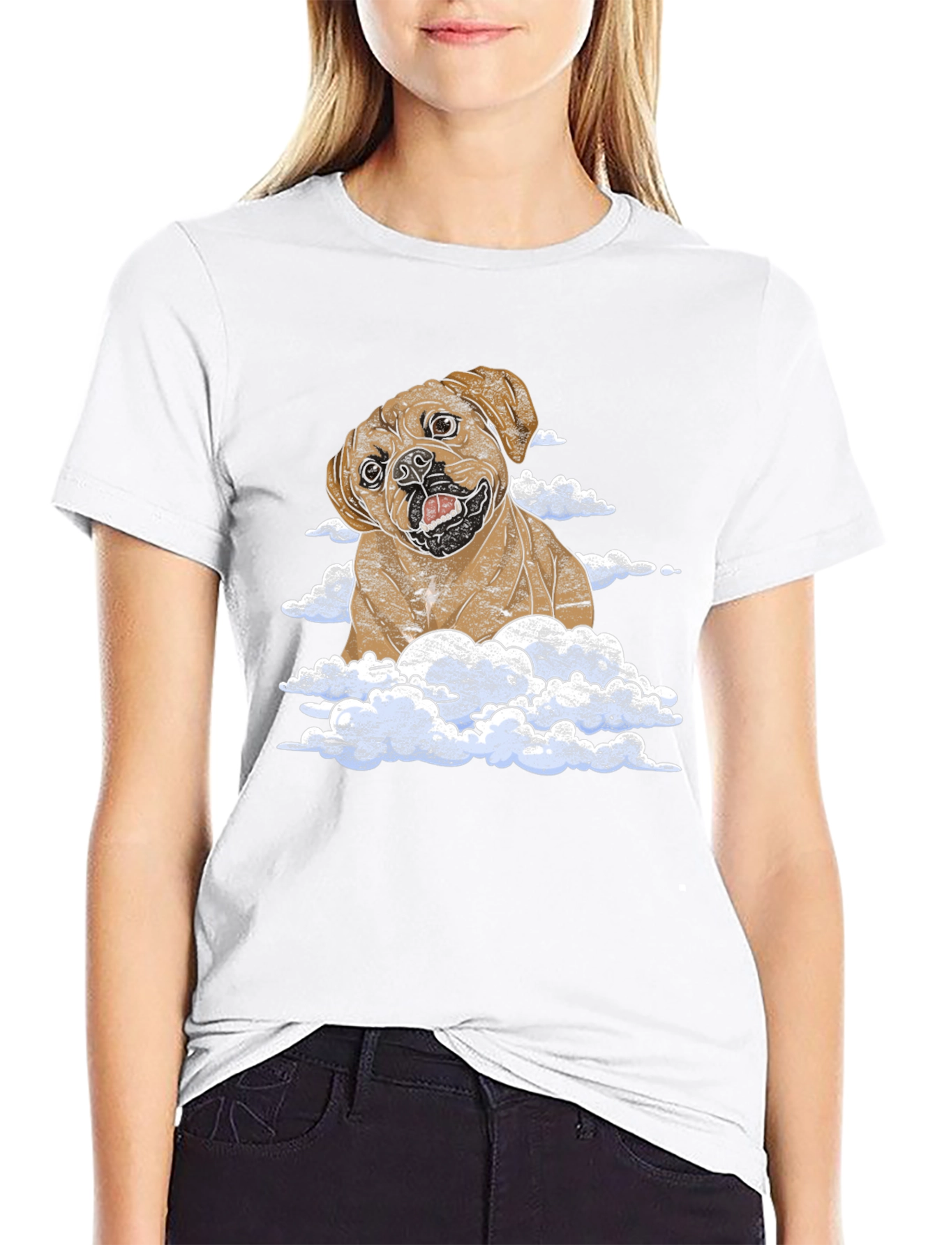 Dog in Clouds Graphic T-Shirt