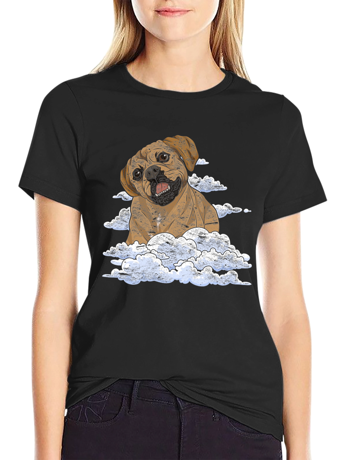 Dog in Clouds Graphic T-Shirt