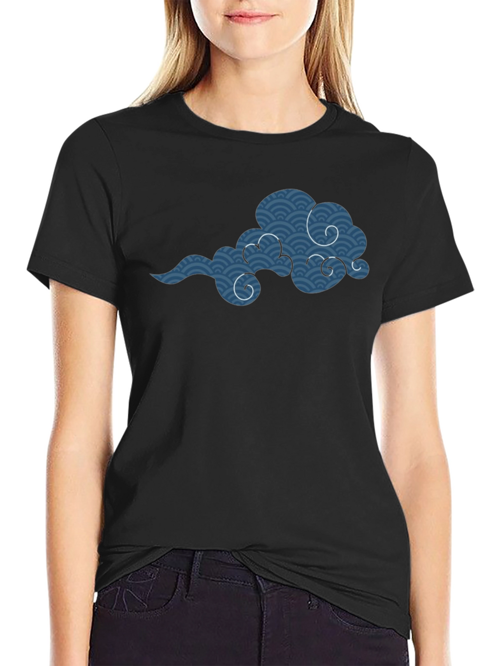 Japanese Cloud Graphic Tee - Black