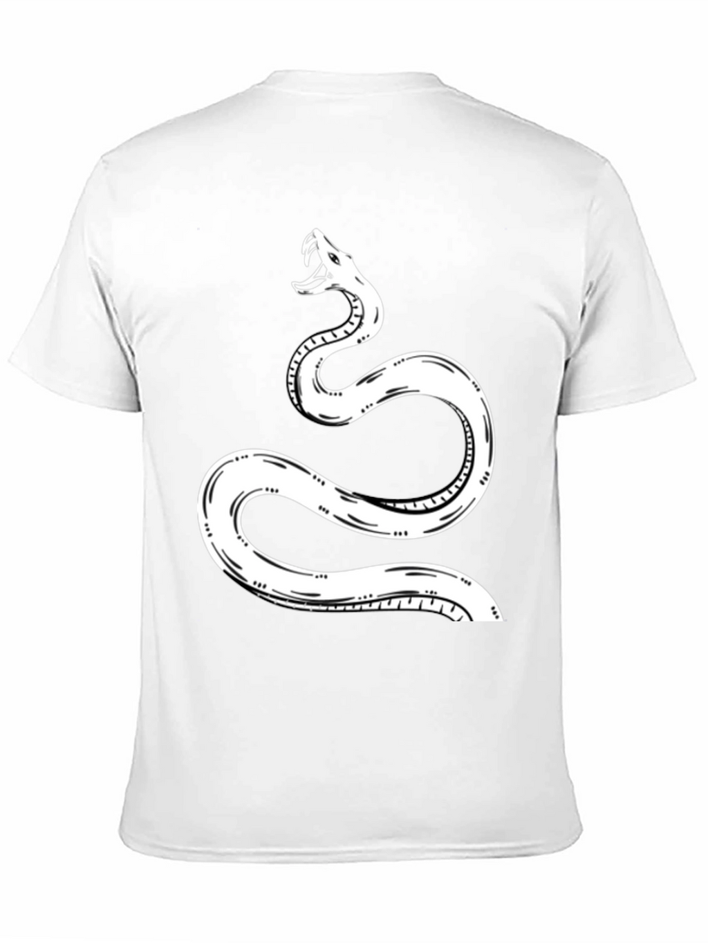 Snake Graphic Tee - Black Cotton T-Shirt