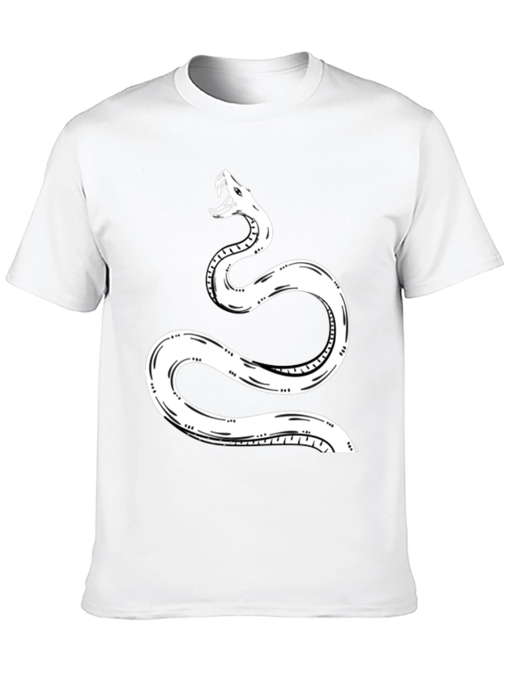 Snake Graphic Tee - Black Cotton T-Shirt