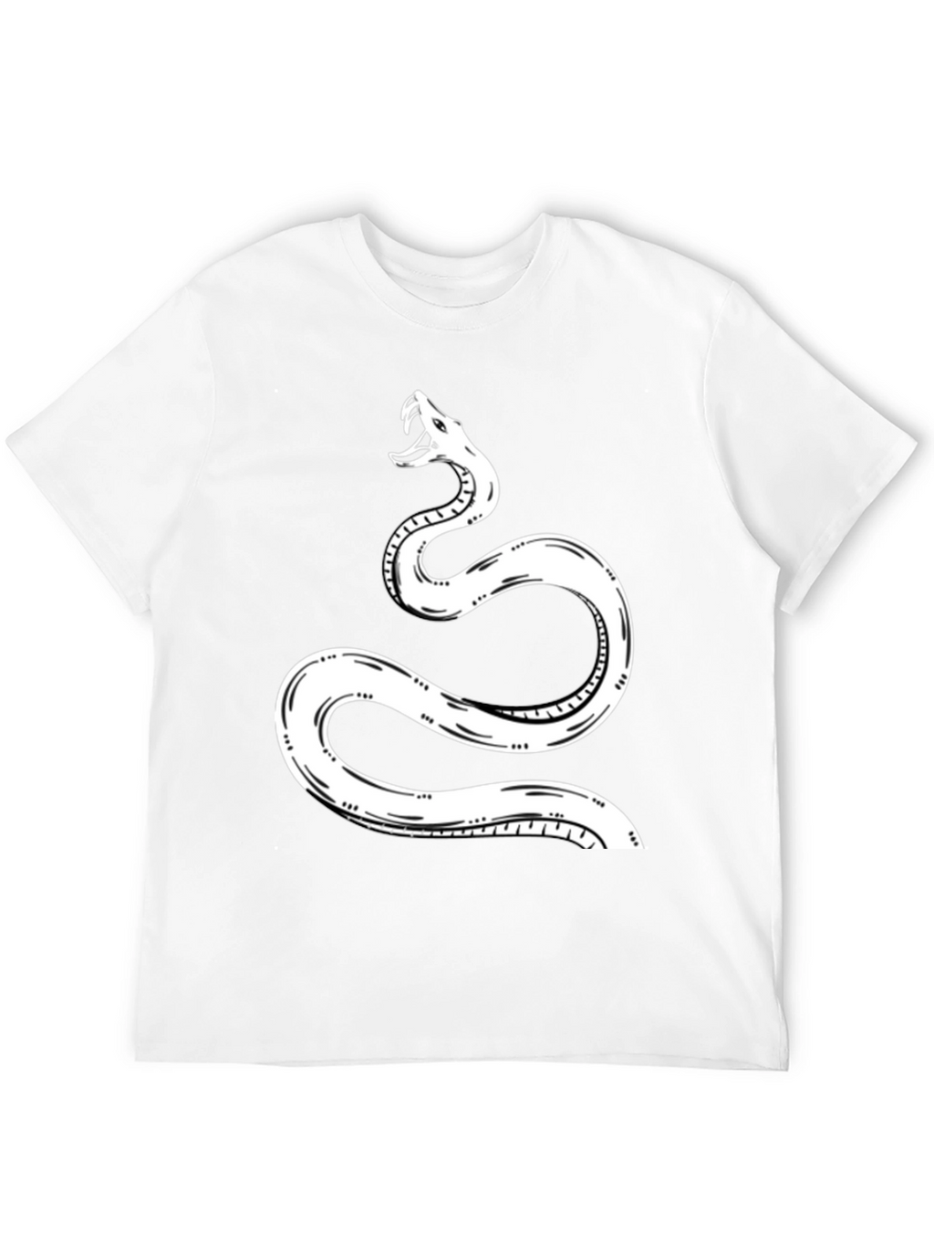 Snake Graphic Tee - Black Cotton T-Shirt