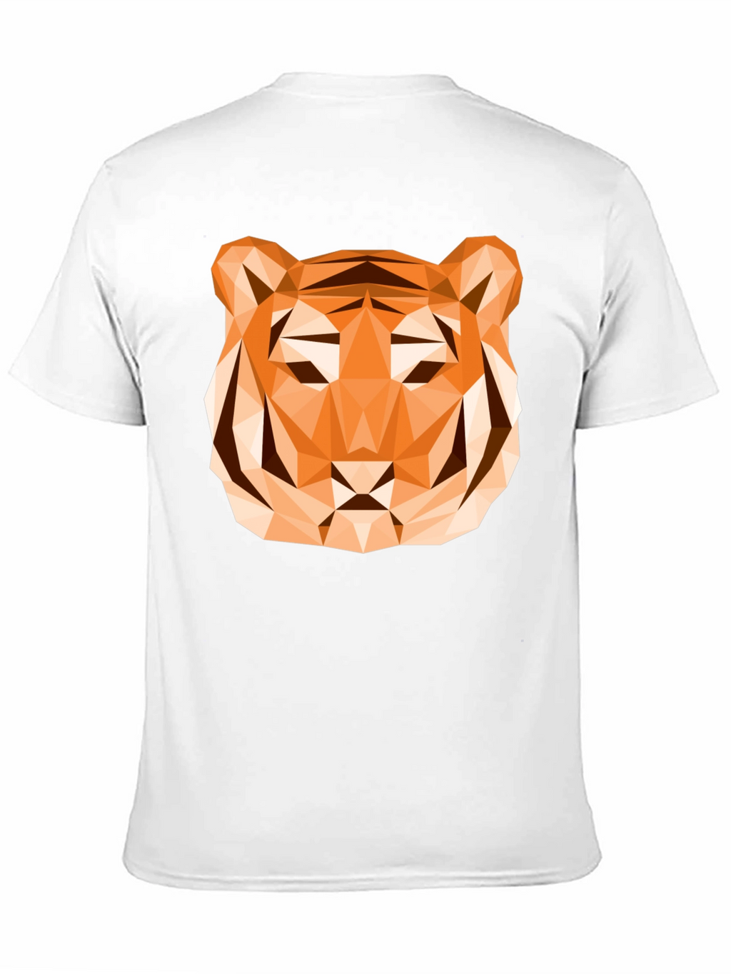 Geometric Tiger Graphic T-Shirt - Stylish Mens Tee