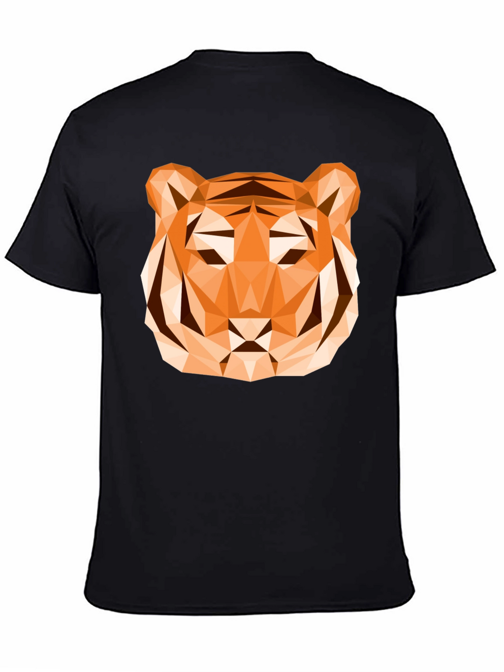Geometric Tiger Graphic T-Shirt - Stylish Mens Tee