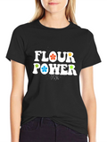 Flour Power Graphic T-Shirt - Retro Style