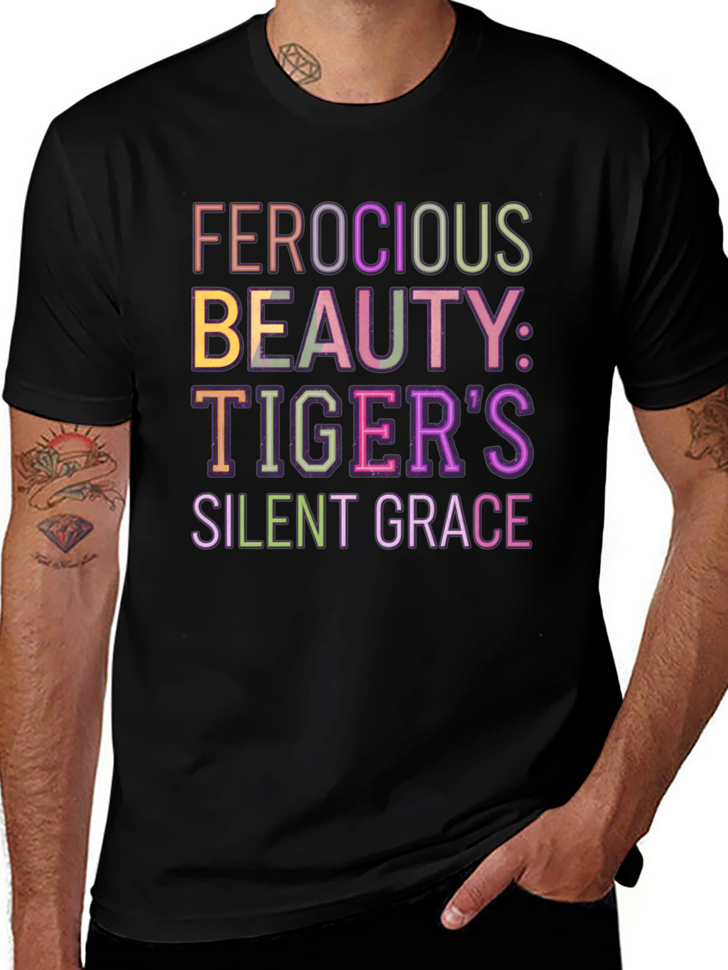 Ferocious Beauty Tigers Grace Black Tee