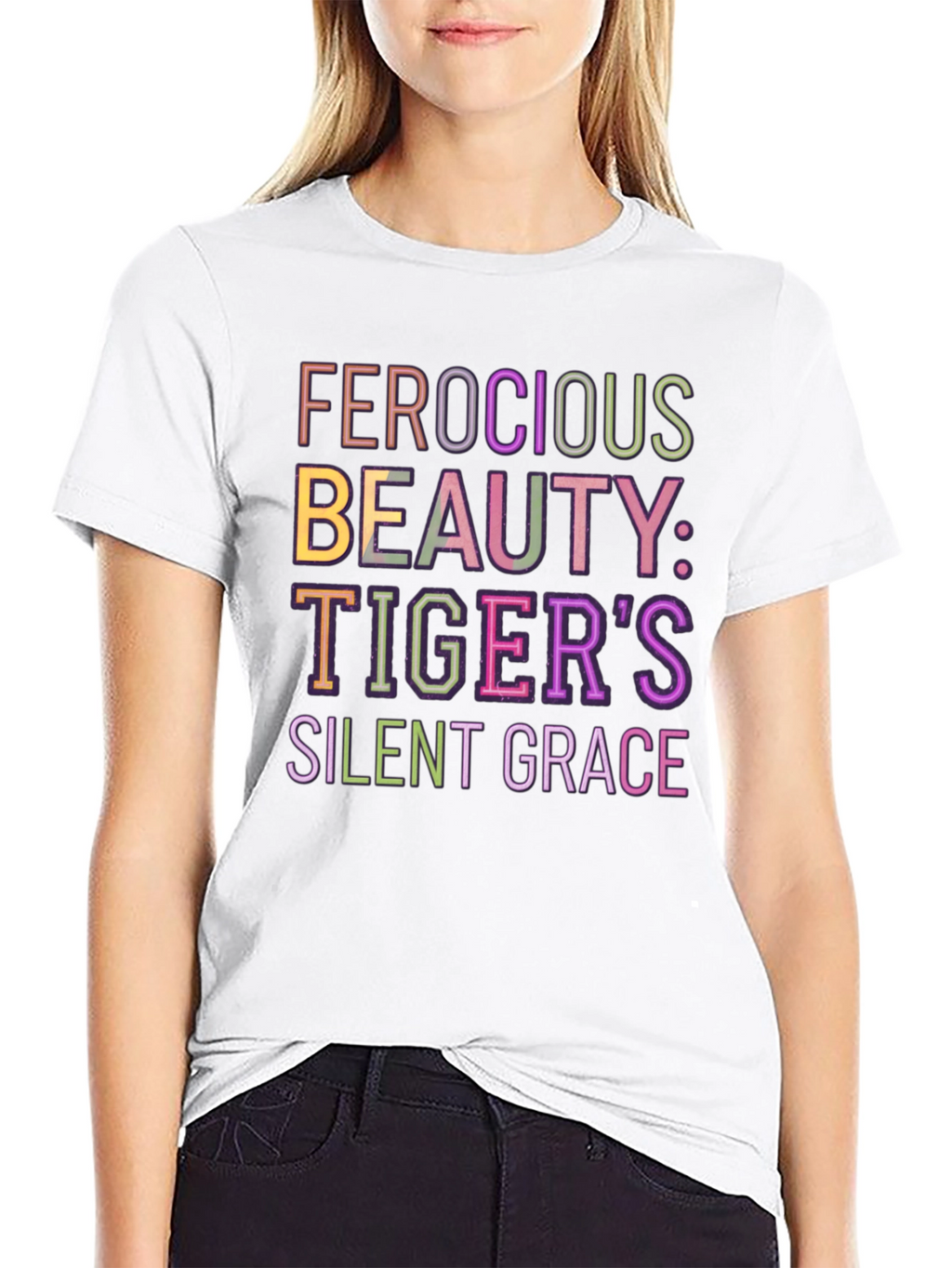 Ferocious Beauty Tigers Grace Black Tee