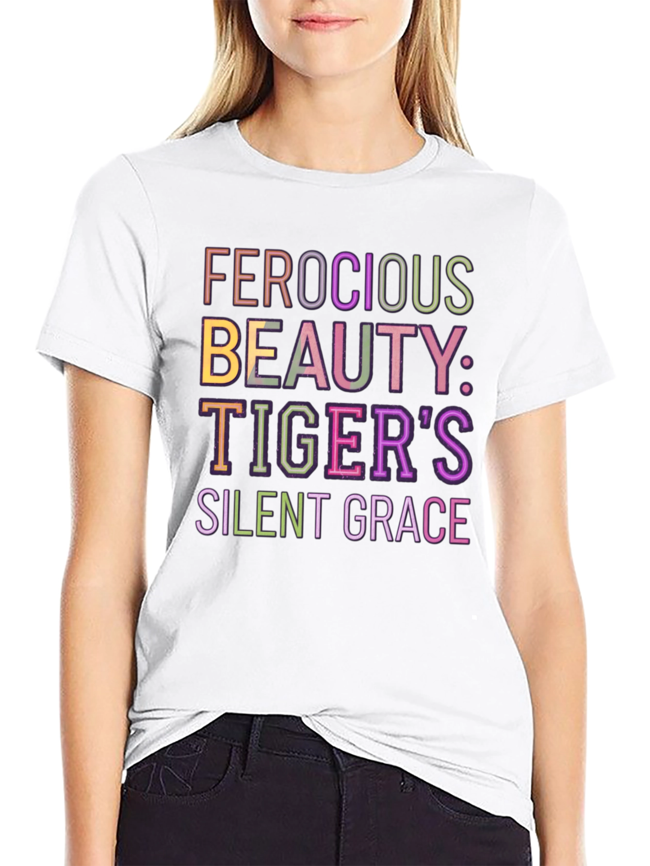 Ferocious Beauty Tigers Grace Black Tee