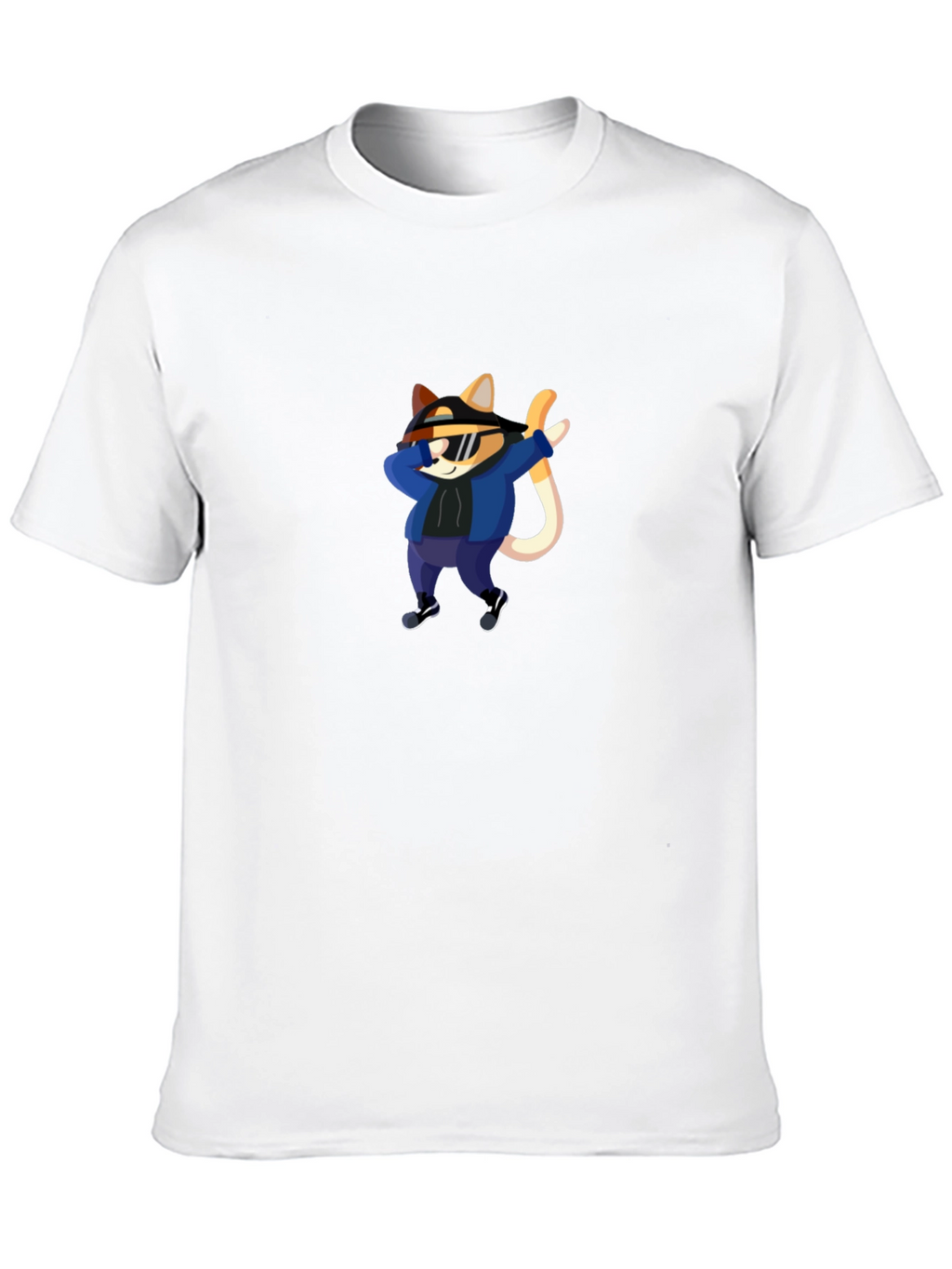 Cool Cat Dabbing Graphic Tee - Black T-Shirt