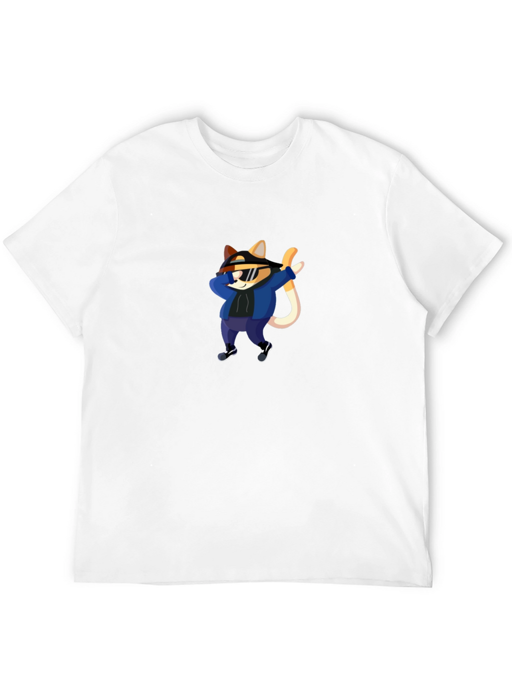 Cool Cat Dabbing Graphic Tee - Black T-Shirt