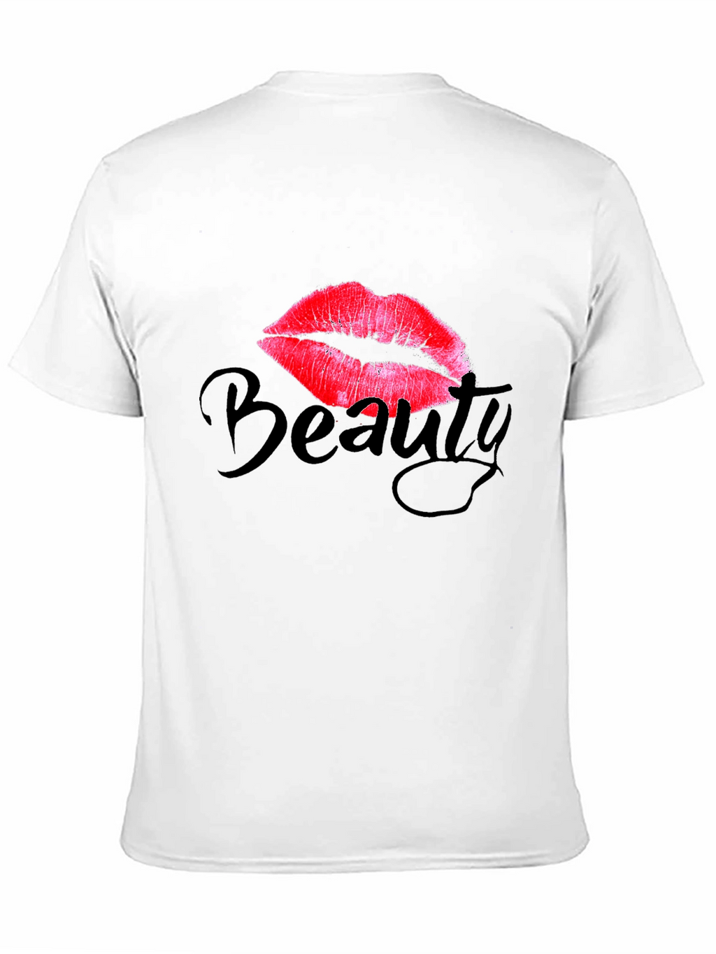 Beauty Lips Graphic Print Tee - Black