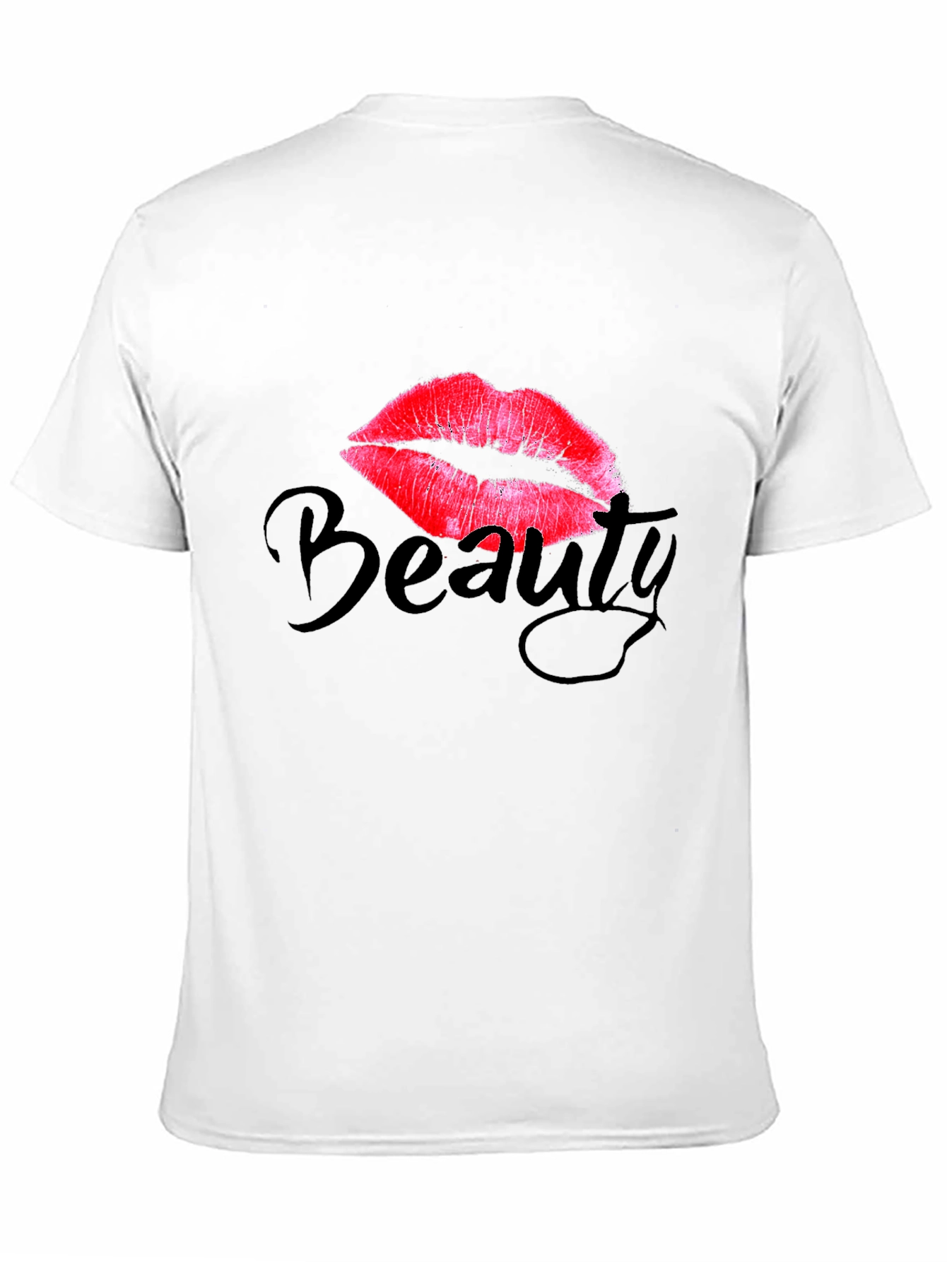 Beauty Lips Graphic Print Tee - Black
