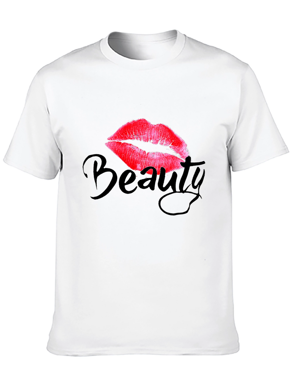 Beauty Lips Graphic Print Tee - Black