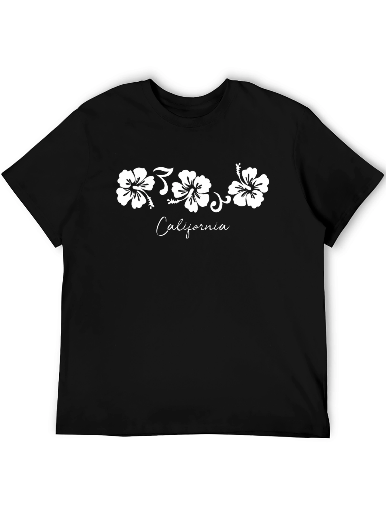 California Floral Black T-Shirt