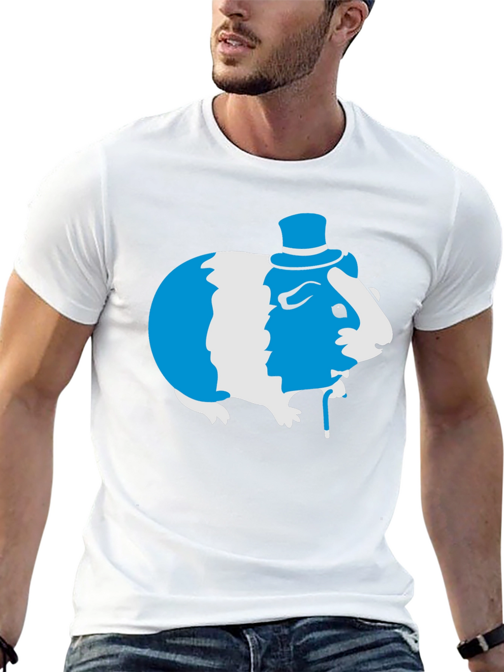 Guinea Pig Top Hat Tee - Unique Graphic T-Shirt
