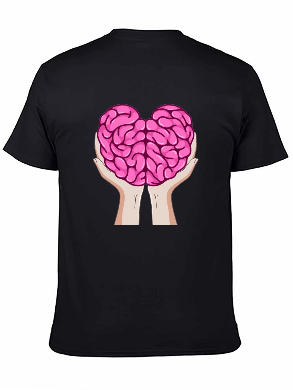 Brain in Hands Graphic Tee - Think Smart T-Shirt