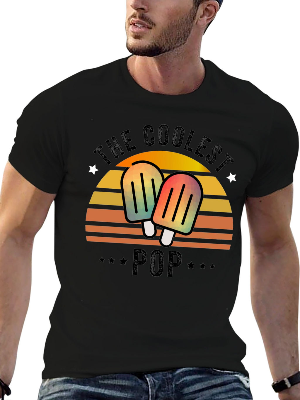 The Coolest Pop T-Shirt - Retro Popsicle Dad Tee