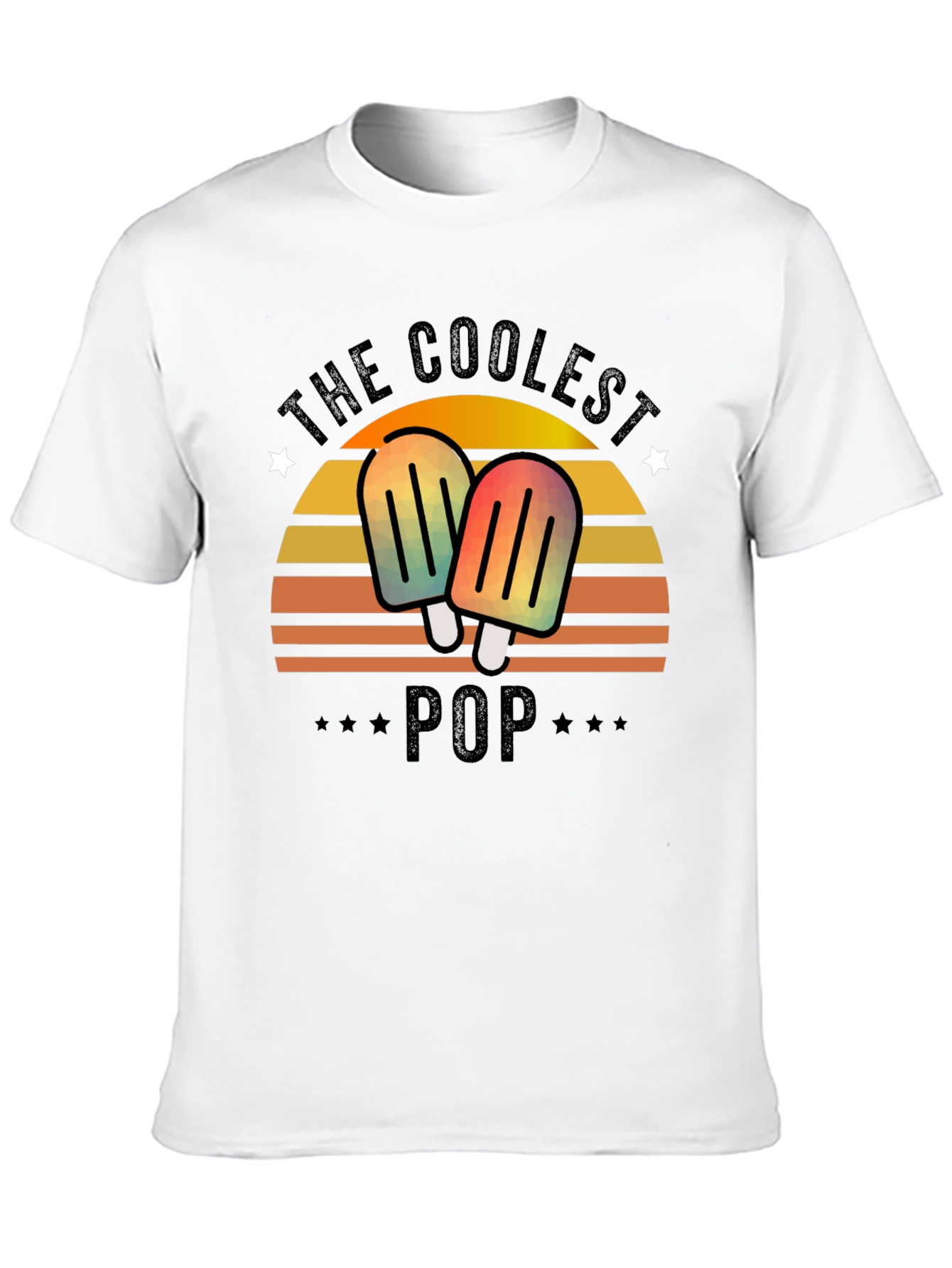 The Coolest Pop T-Shirt - Retro Popsicle Dad Tee