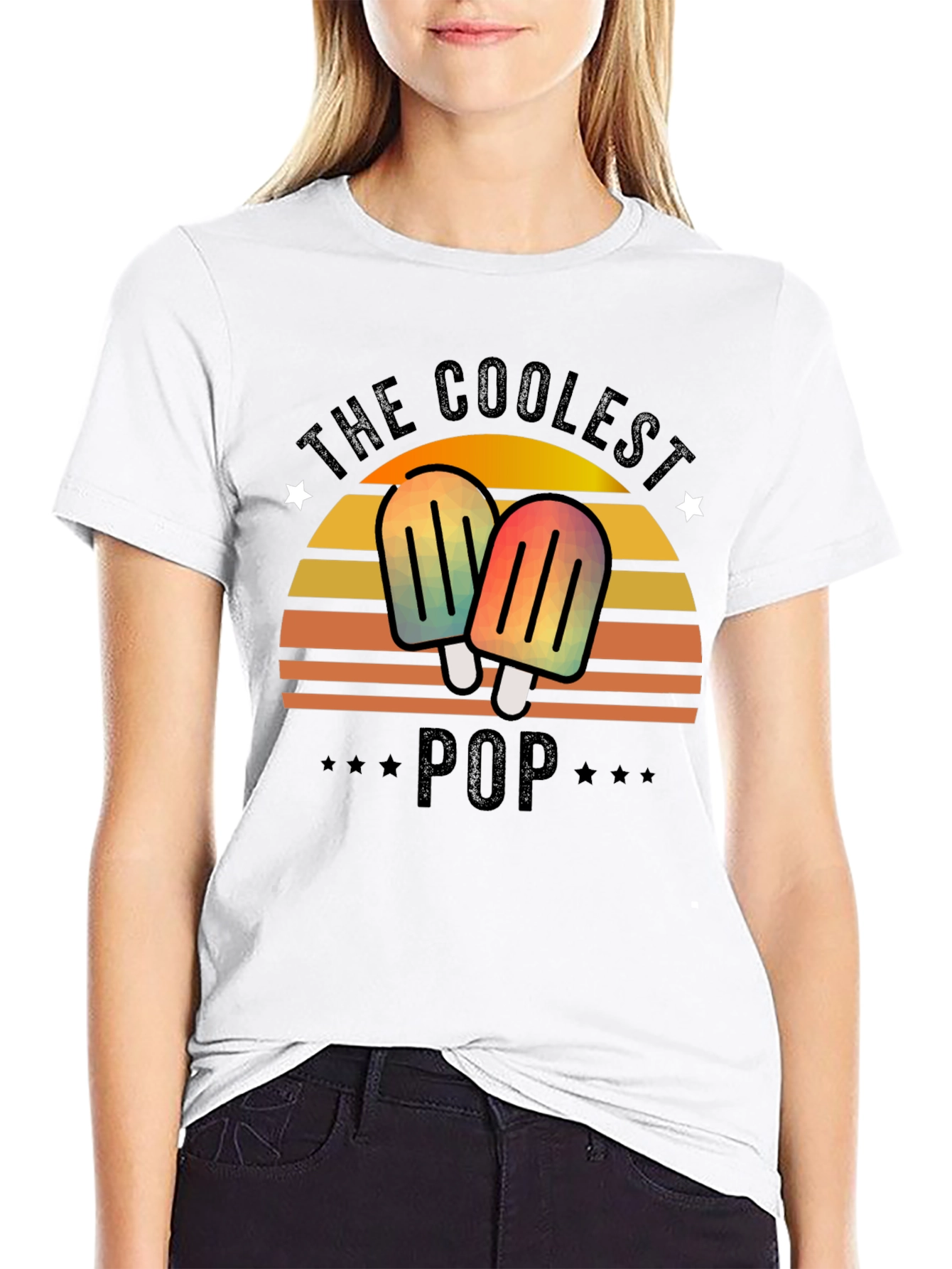 The Coolest Pop T-Shirt - Retro Popsicle Dad Tee