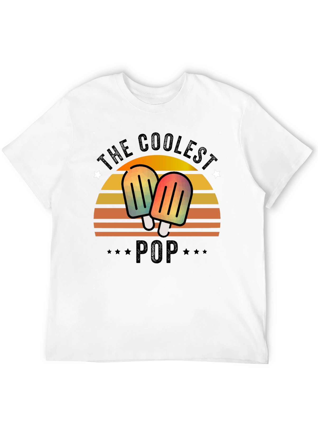 The Coolest Pop T-Shirt - Retro Popsicle Dad Tee