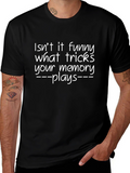 Funny Memory Tricks Graphic Tee - Black