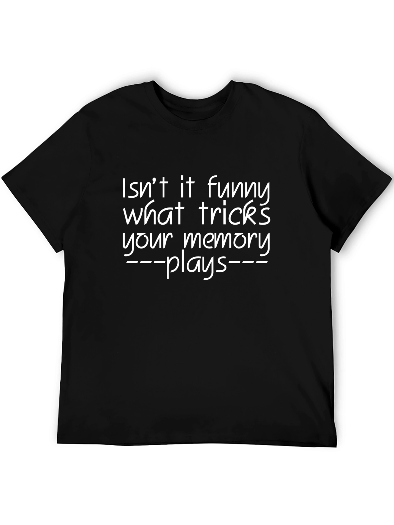 Funny Memory Tricks Graphic Tee - Black