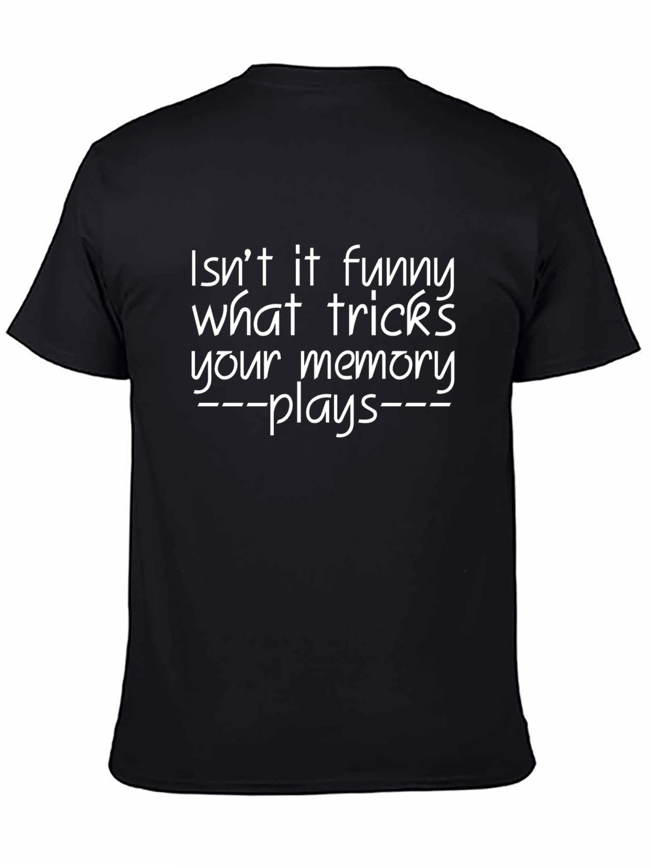 Funny Memory Tricks Graphic Tee - Black