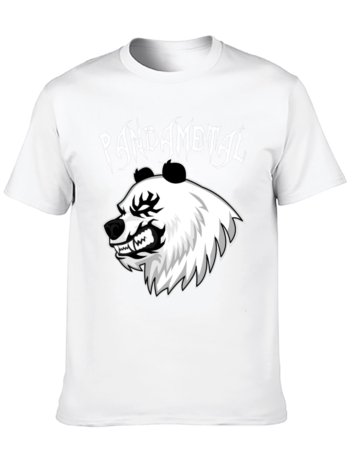 Pandametal Black T-Shirt - Heavy Metal Panda Design