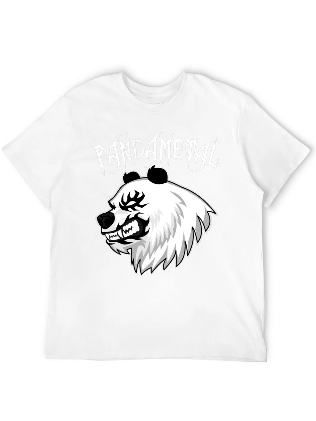 Pandametal Black T-Shirt - Heavy Metal Panda Design