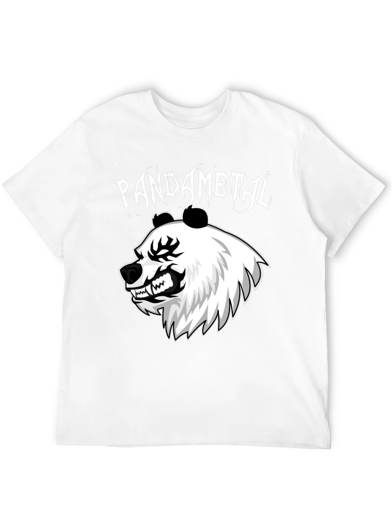 Pandametal Black T-Shirt - Heavy Metal Panda Design