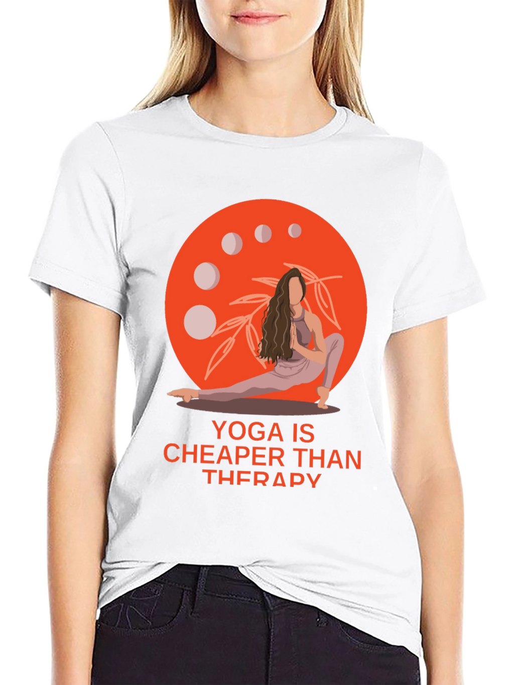 Yoga is Cheaper Than Therapy Graphic Tee