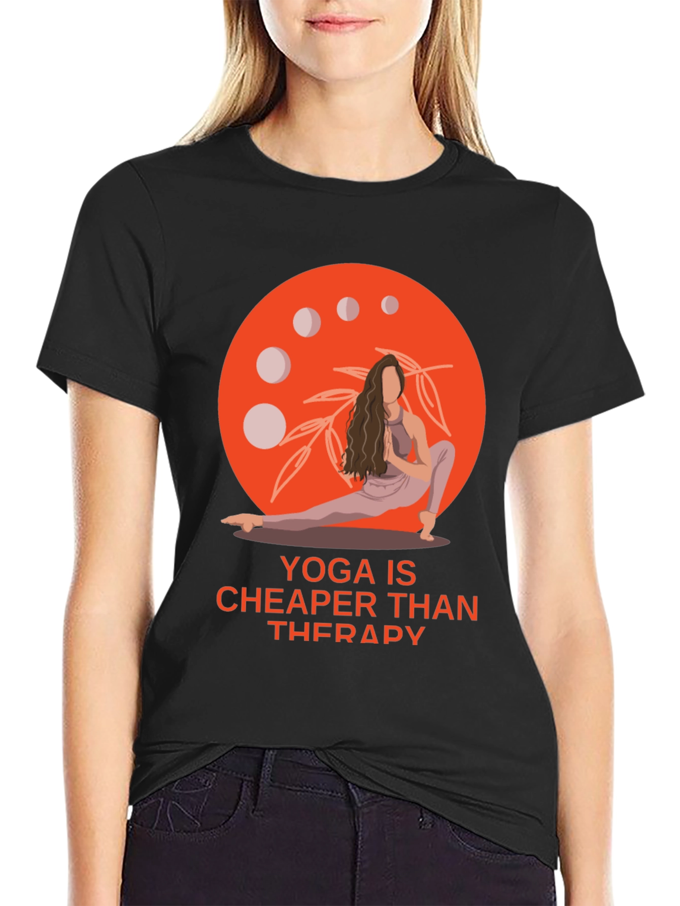 Yoga is Cheaper Than Therapy Graphic Tee