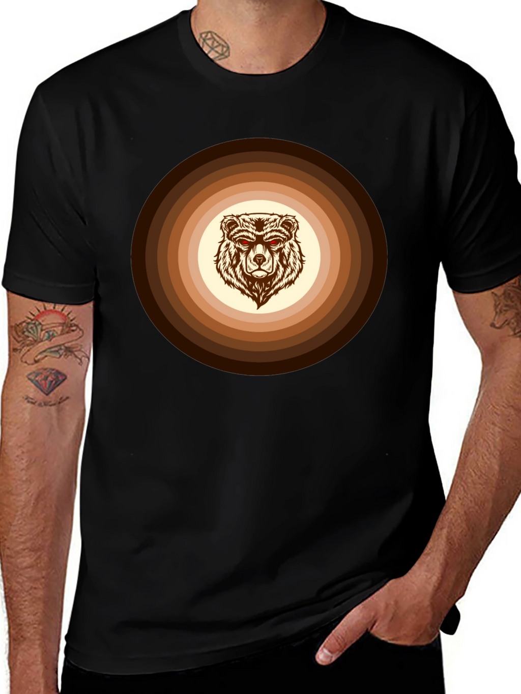 Retro Bear Graphic Tee - Cool Casual Style
