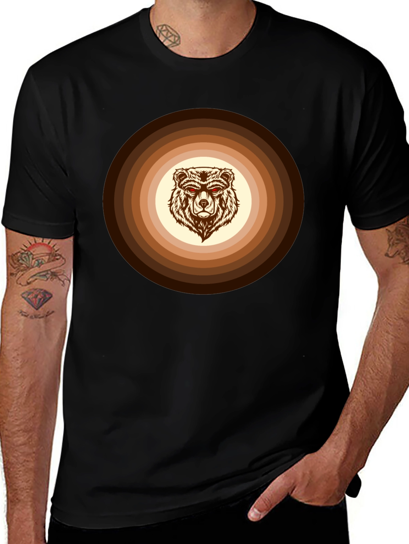 Retro Bear Graphic Tee - Cool Casual Style