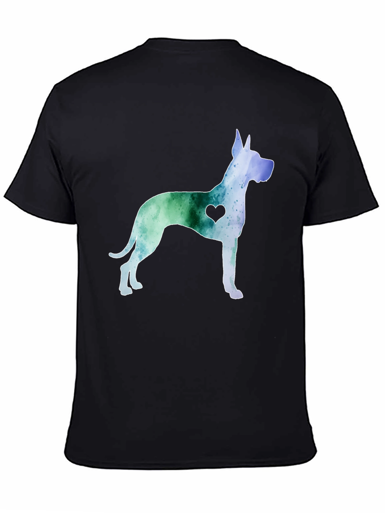 Dog Lover Tee - Watercolor Great Dane with Heart