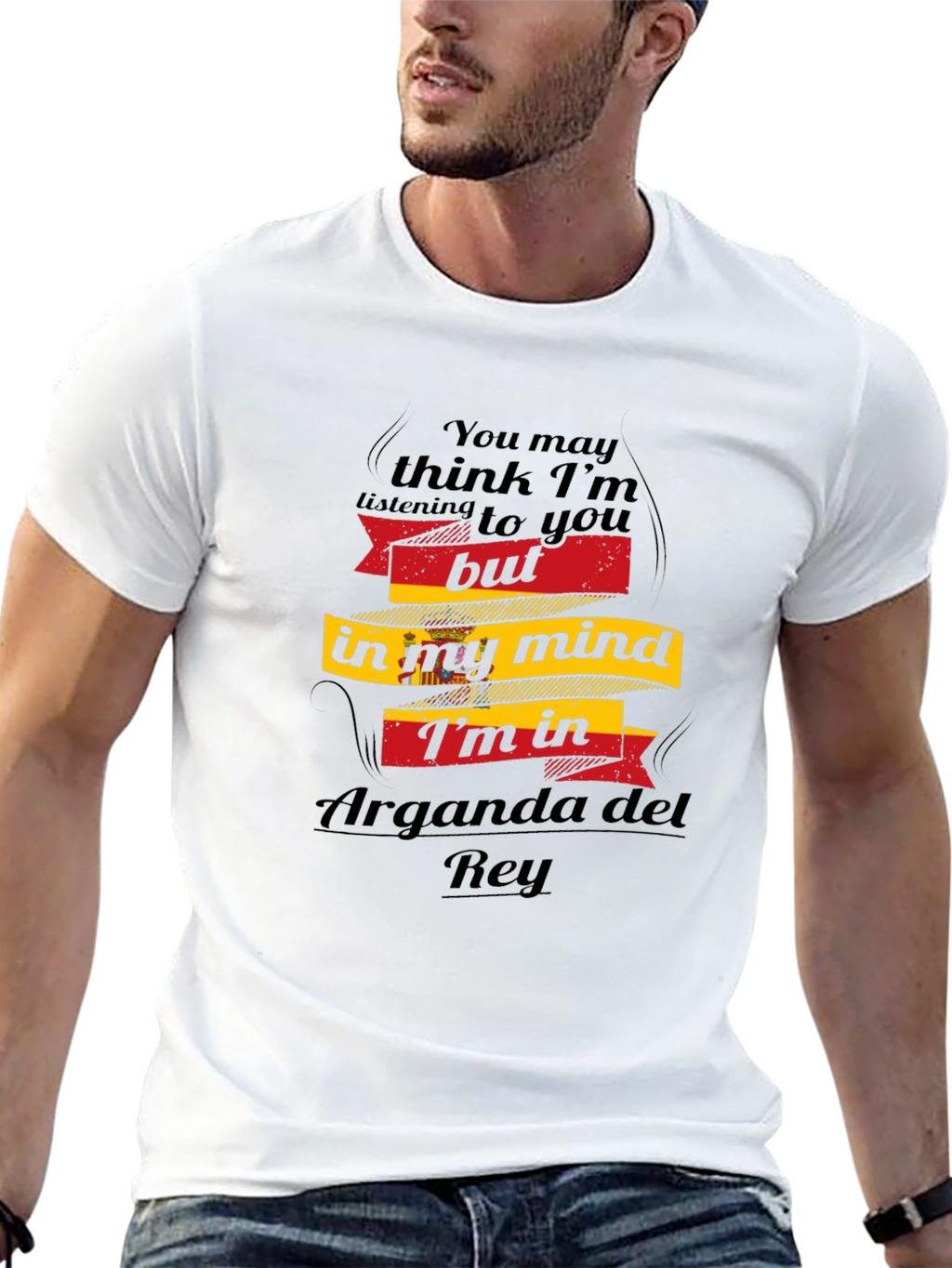Arganda del Rey Mind T-Shirt - Black Novelty Tee