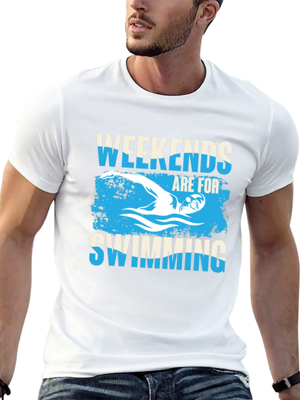 Weekends Are For Swimming Graphic T-Shirt