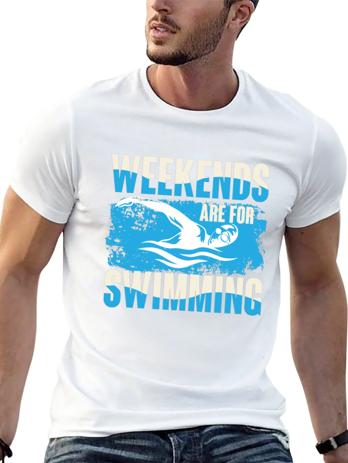 Weekends Are For Swimming Graphic T-Shirt