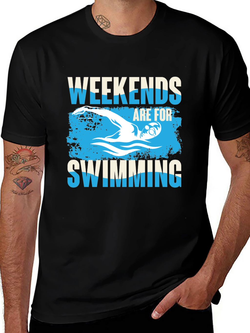 Weekends Are For Swimming Graphic T-Shirt