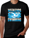 Weekends Are For Swimming Graphic T-Shirt