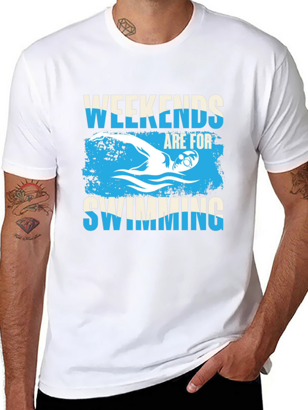 Weekends Are For Swimming Graphic T-Shirt