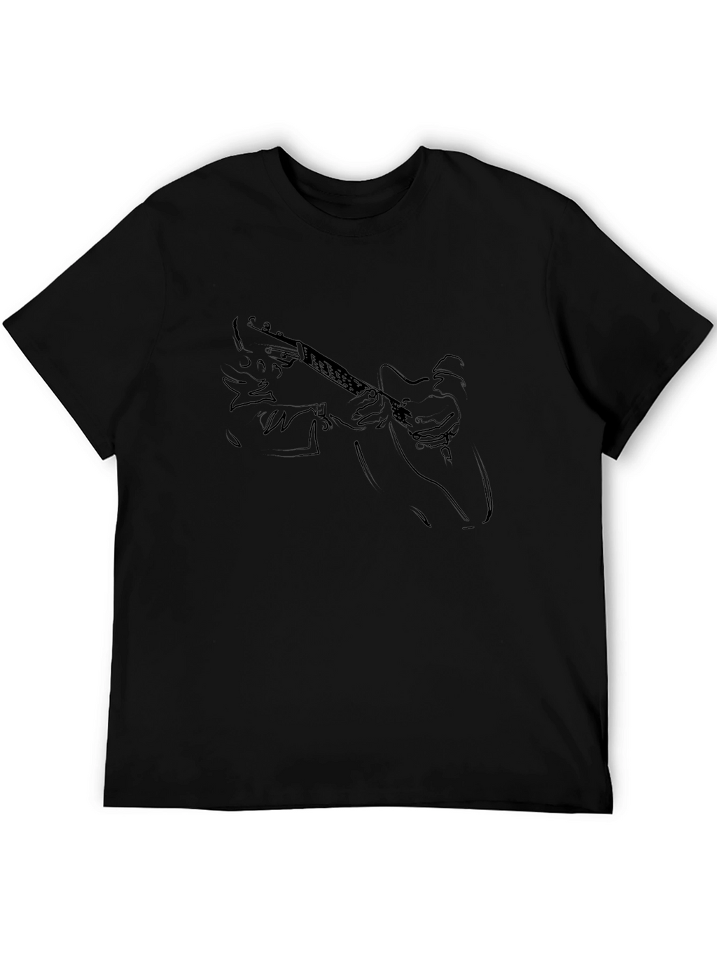 Guitar Player Black T-Shirt - Musician Graphic Tee
