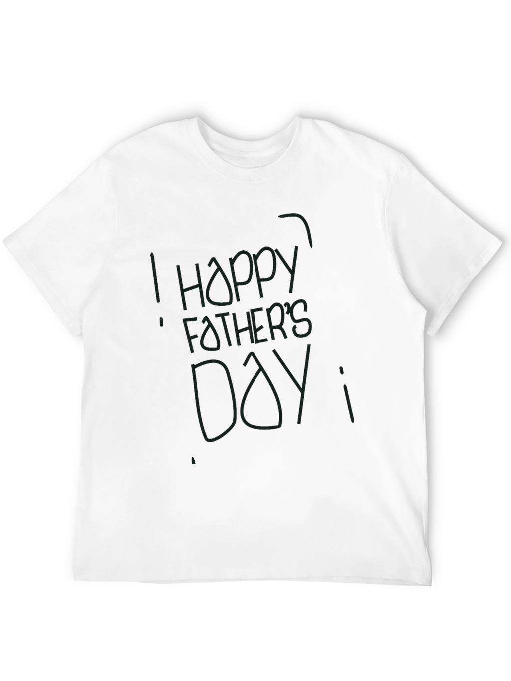 Happy Fathers Day Graphic Black T-Shirt