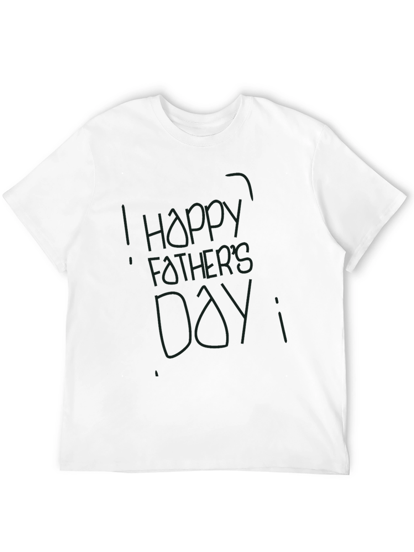 Happy Fathers Day Graphic Black T-Shirt