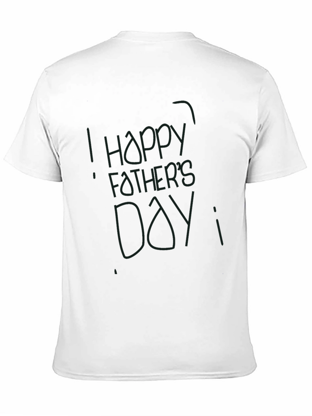 Happy Fathers Day Graphic Black T-Shirt