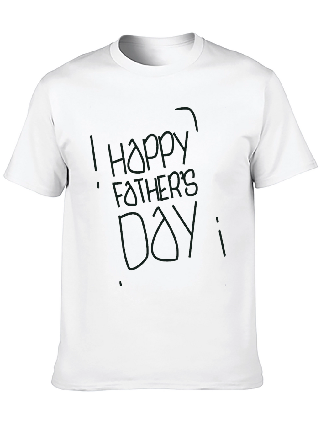 Happy Fathers Day Graphic Black T-Shirt