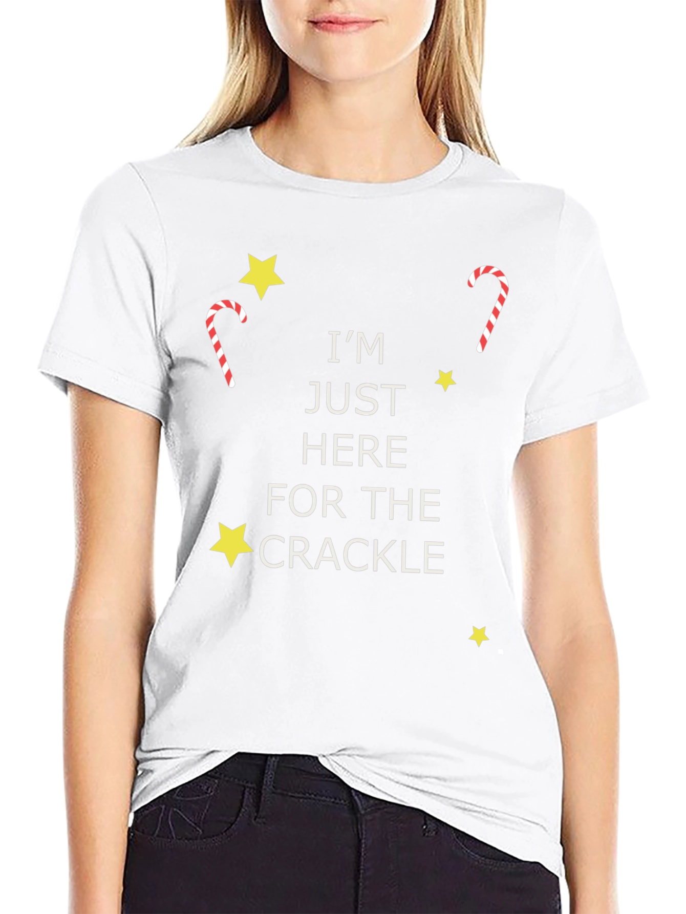 Im Just Here For The Crackle Graphic Tee