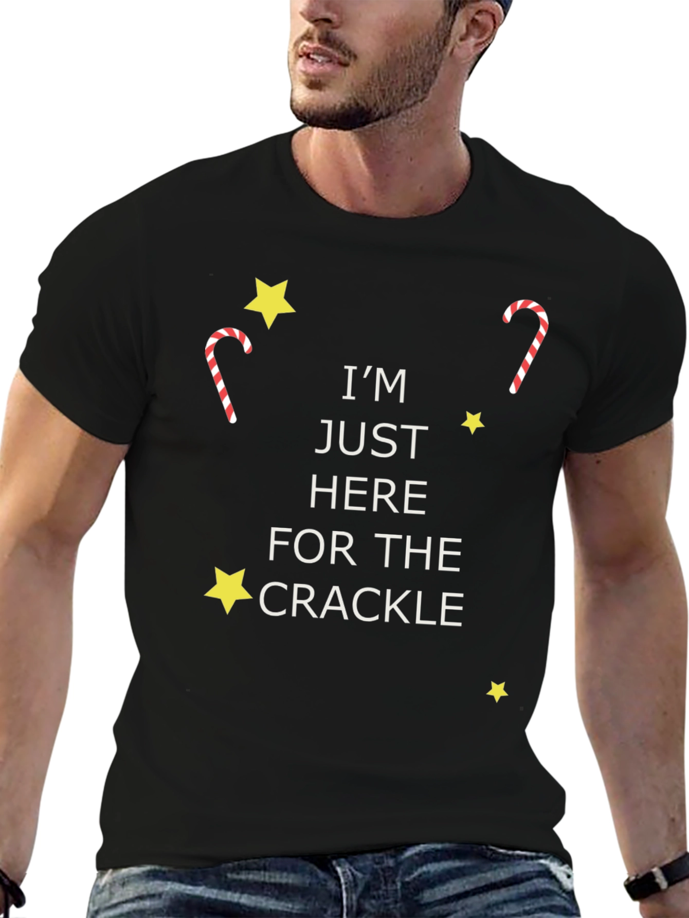 Im Just Here For The Crackle Graphic Tee