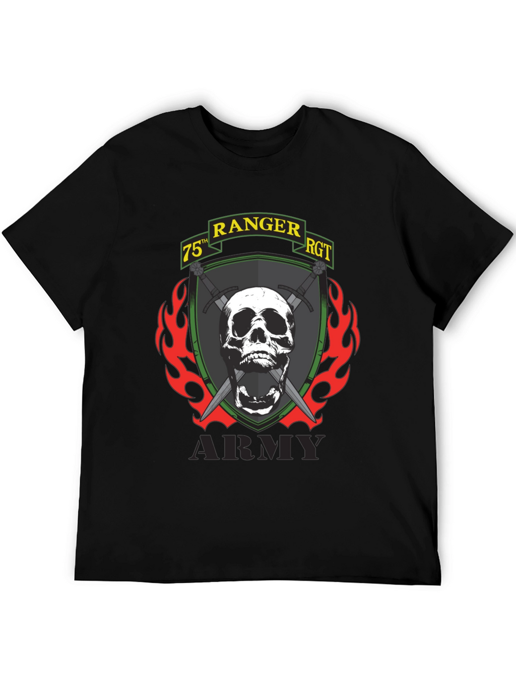 75th Ranger RGT Skull Graphic T-Shirt - Army Pride