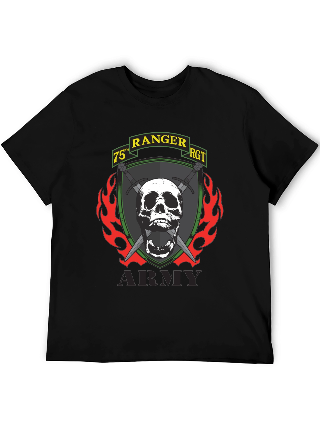 75th Ranger RGT Skull Graphic T-Shirt - Army Pride
